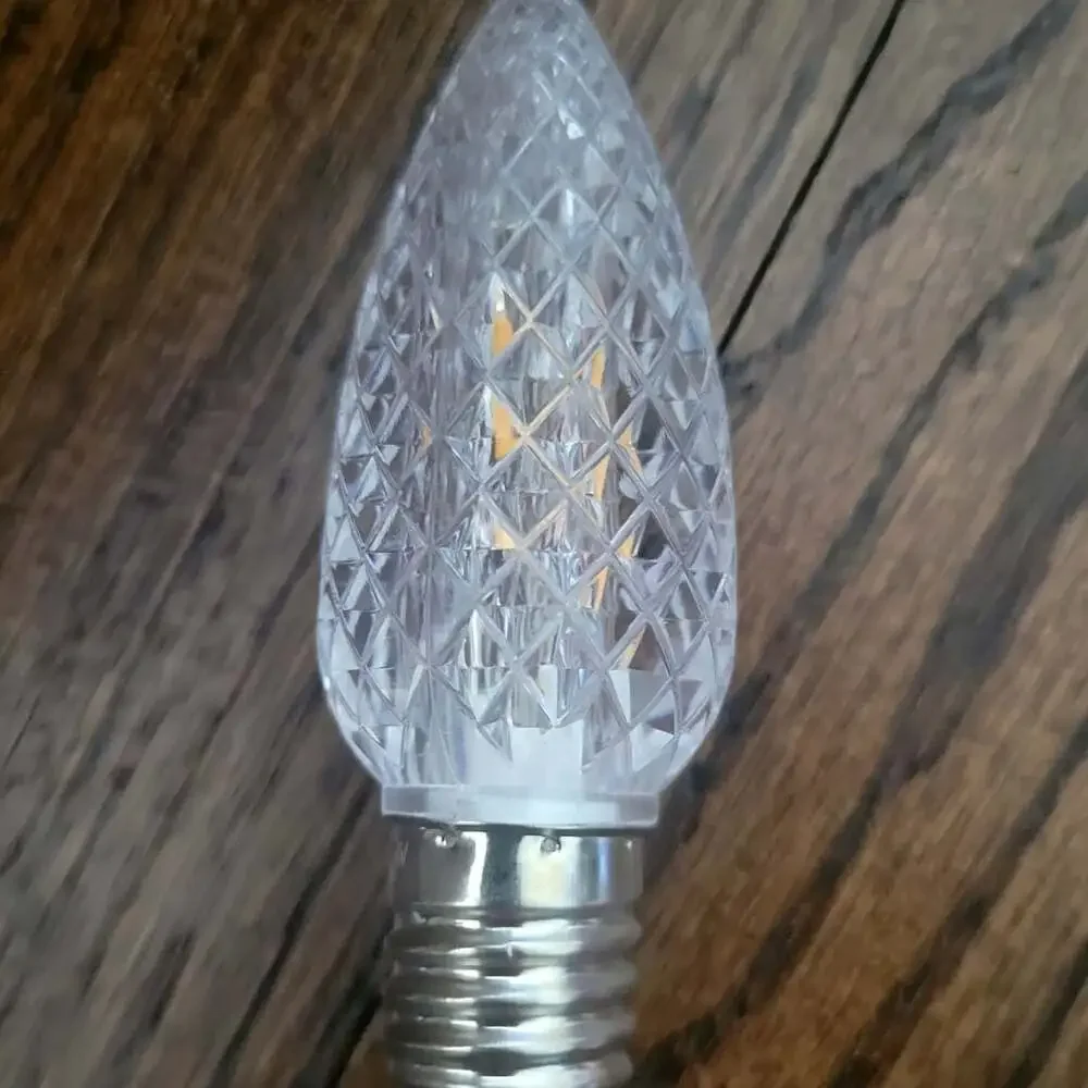 loongpopo 100pack C9 Christmas LED Light Bulbs, 2200K Clear Shatterproof & Water